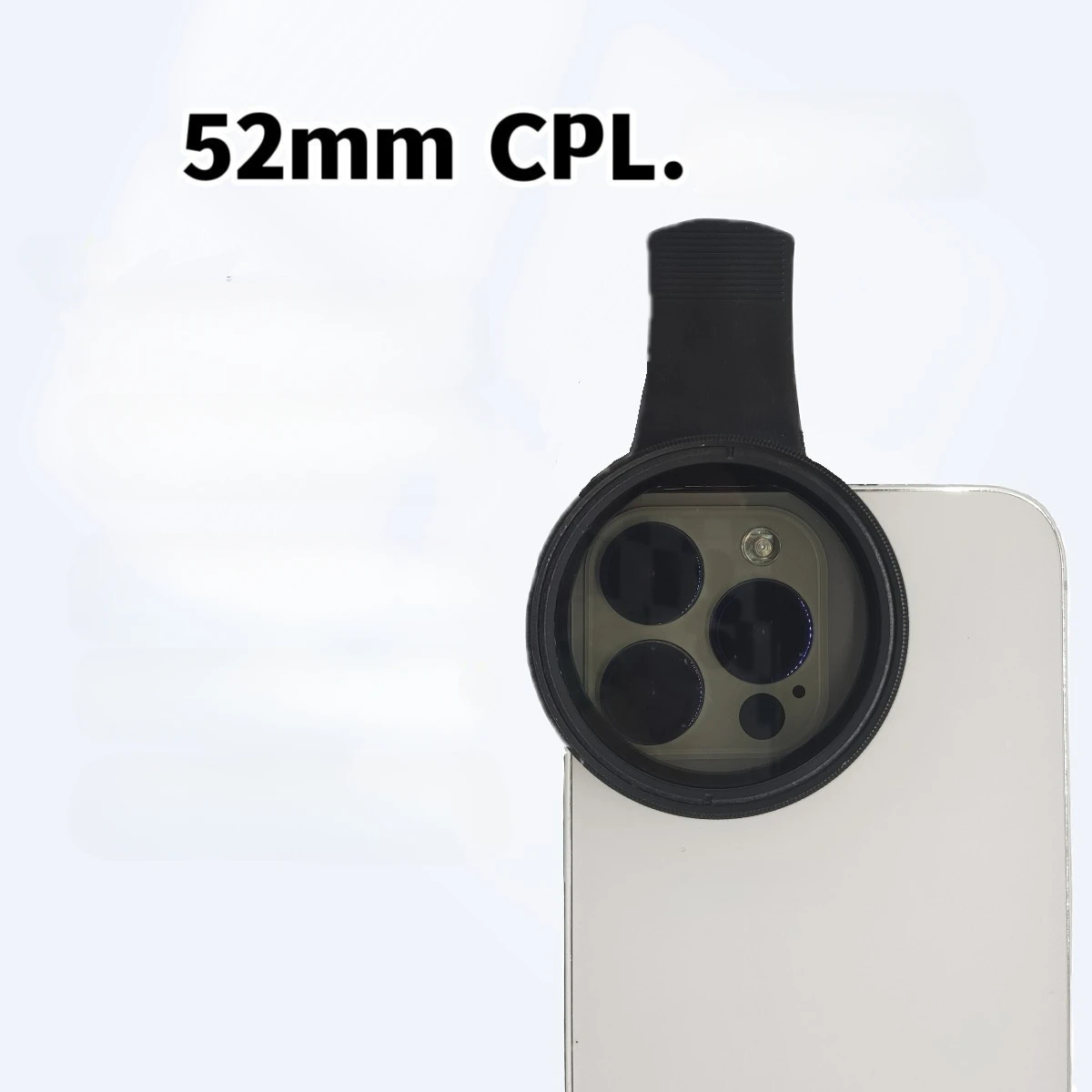 52MM Circular Universal Portable Polarizer Camera Lens Clip CPL / UV Filter Kit for iPhone Huawei Xiaomi Samsung