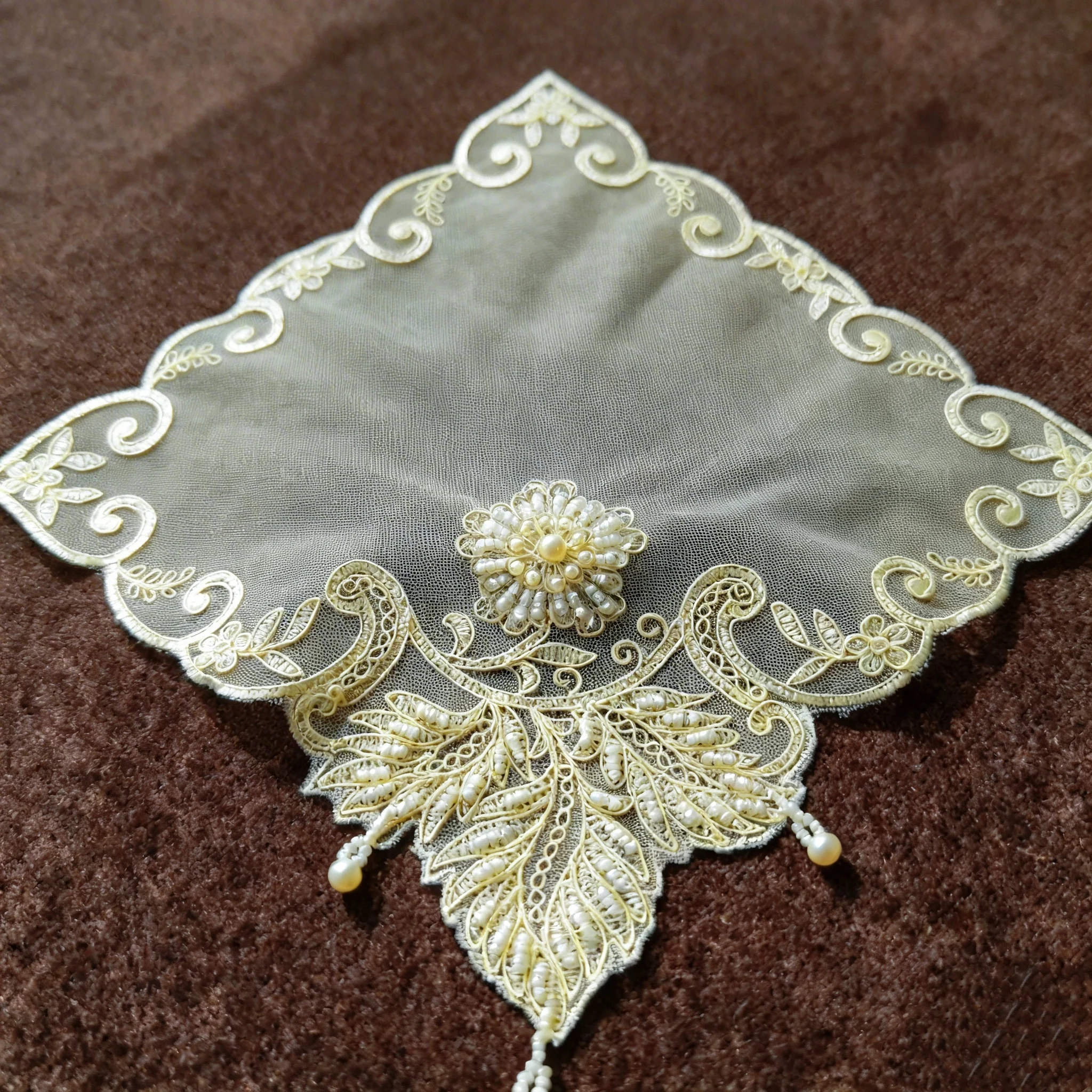 2pcs Placemat Set Dining Table Lace Square Placemat Linen Dining Mat Decorative Coaster Bedside Table Cover Rustic Wedding Decor view 6