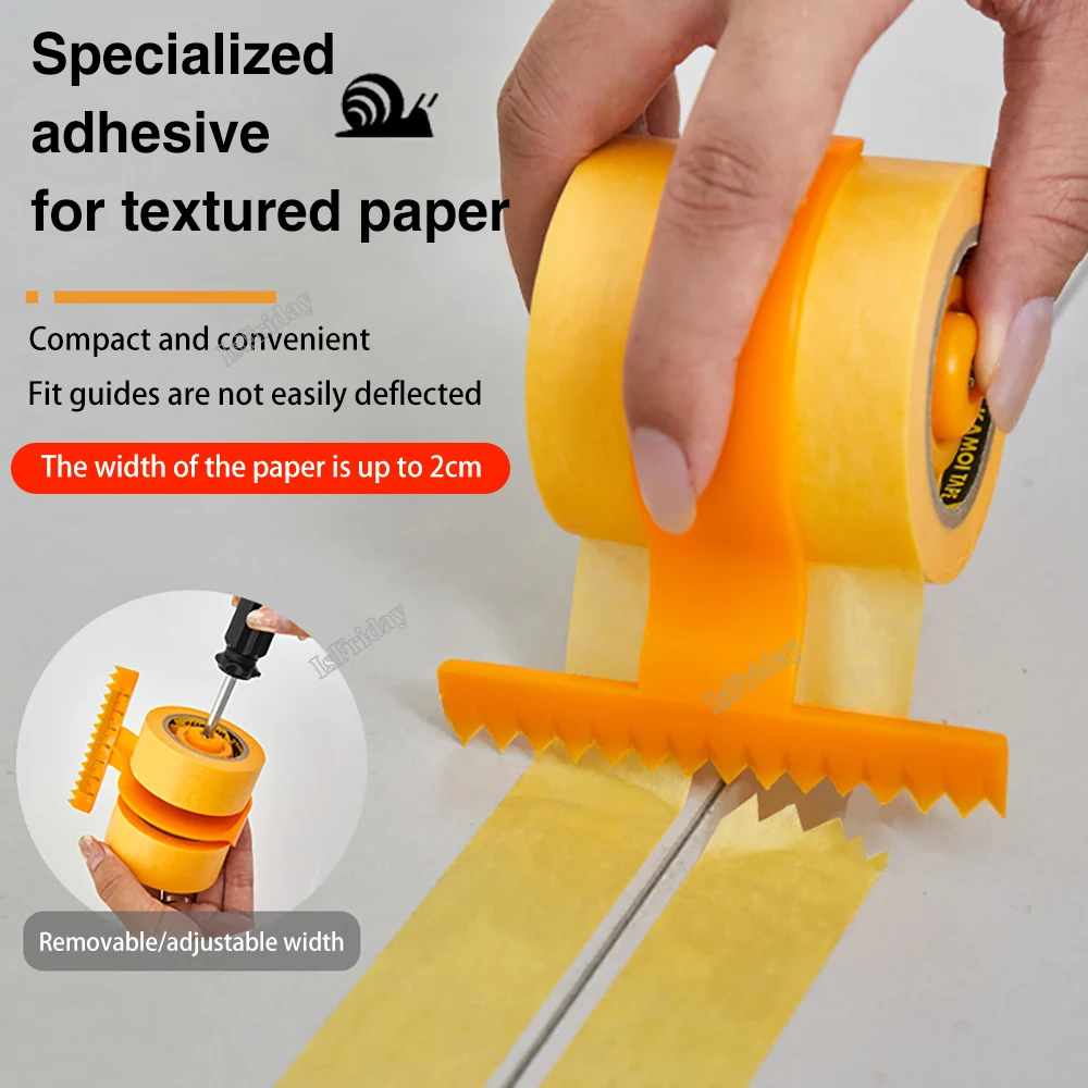 7Rolls 15M Adhesive Painter Masking Tape Applicator Dispenser Machine Wall Floor Painting Packaging Sealing Construction Tool