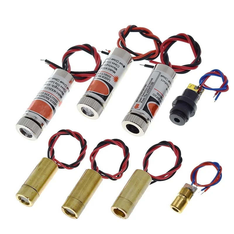 650nm 5mW Red Point / Line / Cross Laser Module Head Glass Lens Focusable Focus Adjustable Laser Diode Head Industrial Class
