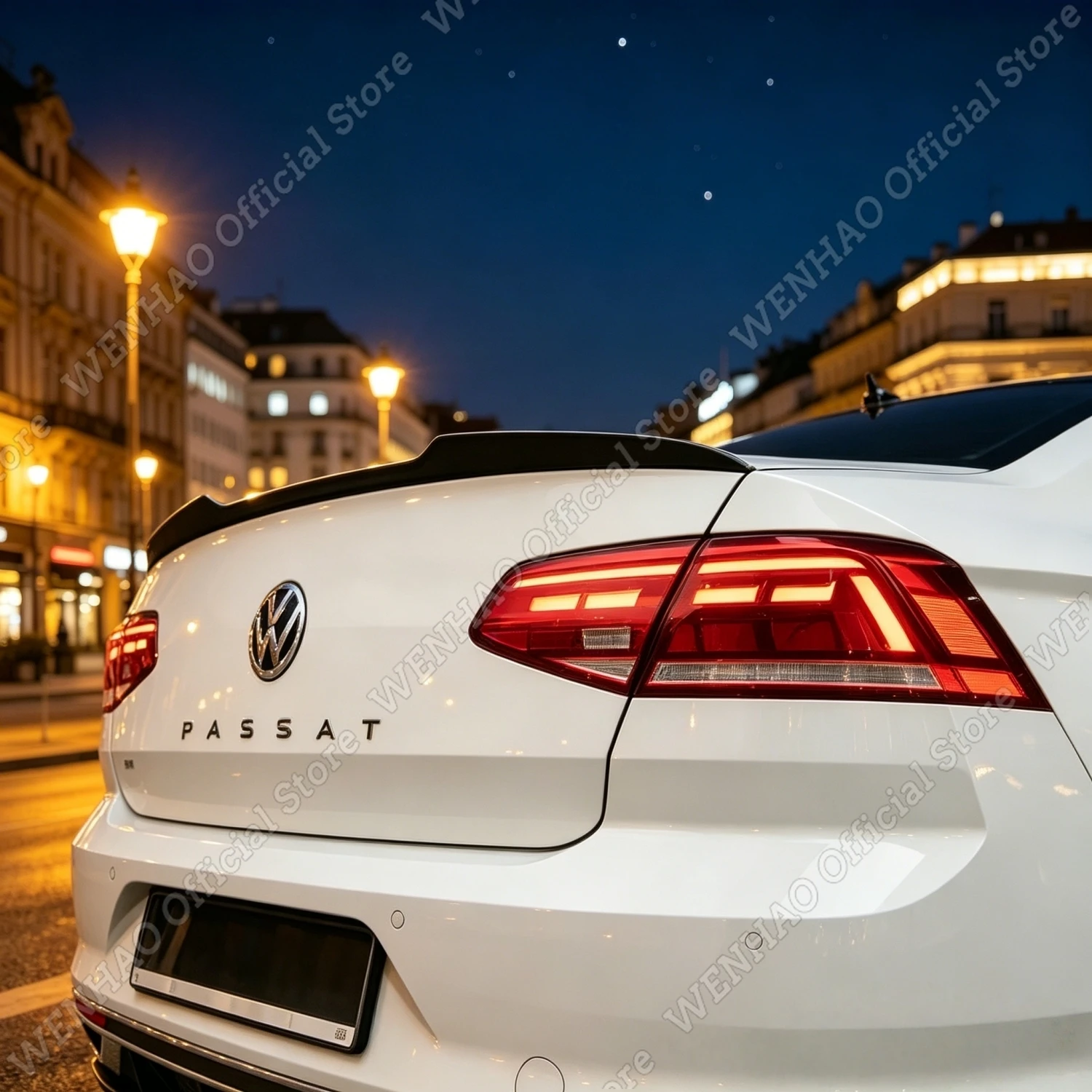 

Спойлеры Maxton Style для заднего багажника Volkswagen Passat B8 Sedan Facelift 2014-2023, глянцевый черный, тюнинг, обвесы