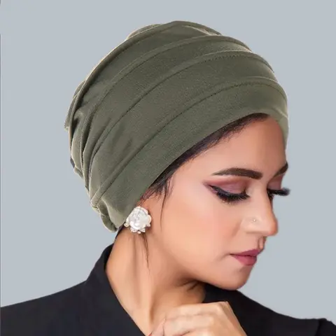 Muslimsk Crinkle Turban Cap Enfärgad Kvinnor Hijabs Islamisk Chemo Cap Huvudduk Dam Huvudband Hijab Halsduk 10 best sales turbanhalsduk - №10