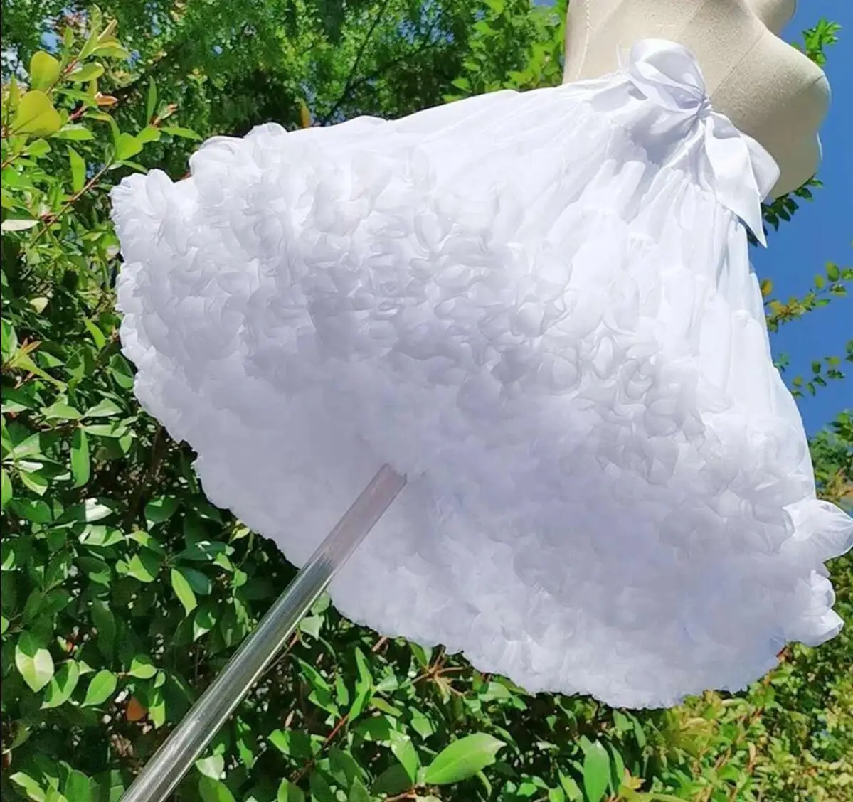 المرأة زهرة نمط لوليتا تنورات كرينولين الداخلية صخب تأثيري توتو منتفخ Cancan تنورة تحت فساتين الزفاف