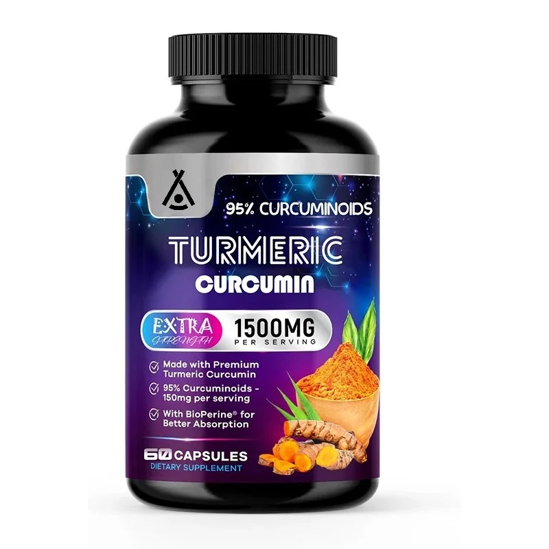 95% Contains Turmeric Ingredients, Including Organic Curcumin and Ginger, Black Pepper Extraction, Joint Support, 60 Capsules
