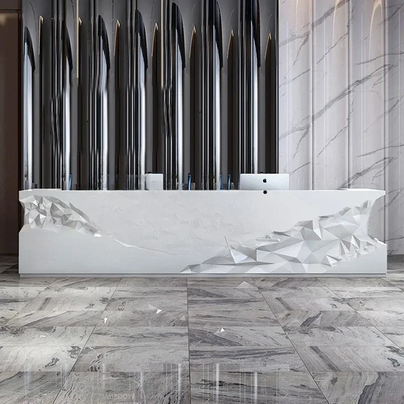 

A Painting Front Desk FRP Reception Beauty Salon Modern Service Bar Company Consultation