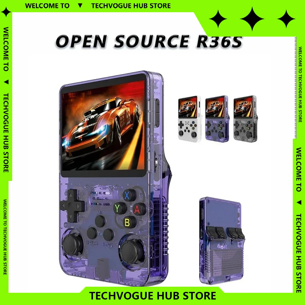 Open Source R36S Android Linux System3.5 Inch IPS Screen USB 64GB Game Console Retro Handheld Video Game Console Portable Pocket