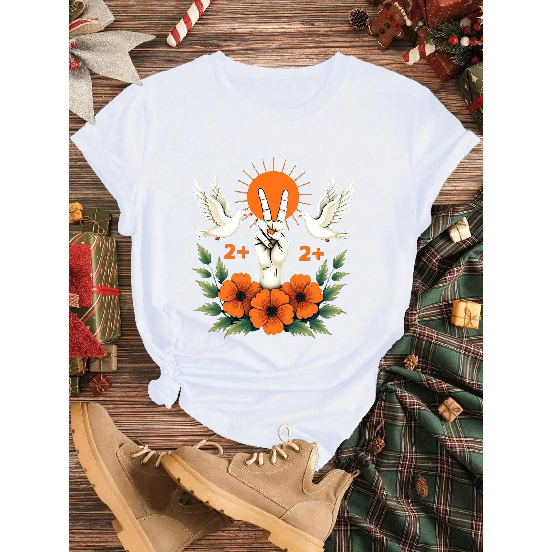 

Peace Sign with Doves Women'S Comfit T-Shirt