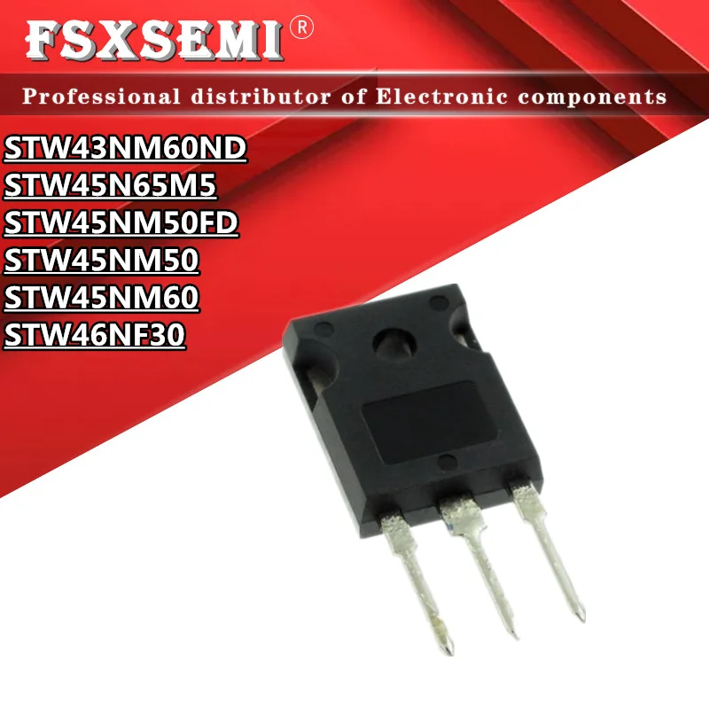 

5pcs STW43NM60ND STW45N65M5 STW45NM50FD STW45NM50 STW45NM60 STW46NF30 43NM60ND 45N65M5 W45NM50FD W45NM50 W45NM60 W46NF30 TO3P