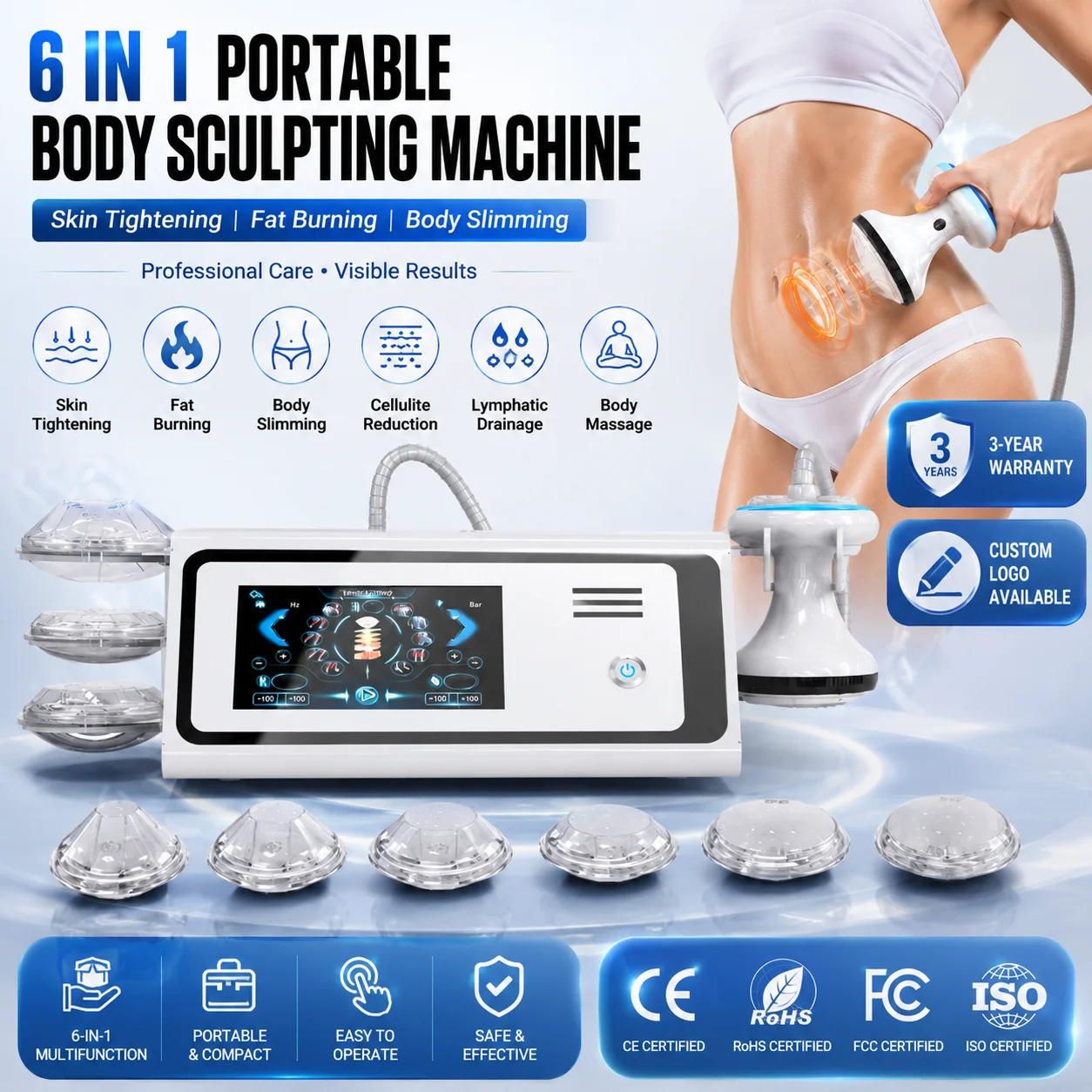 Shock Wave Muscle Relax Skin Rejuvenation Pain Relief Piezoelectric Focused Shock Wave Rehabilitation Therapy Beauty Machine