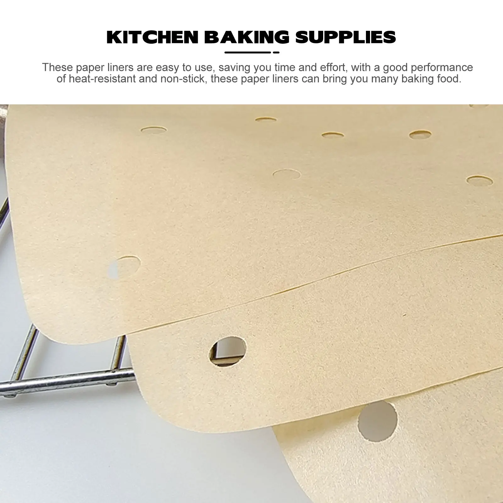 

200 Sheets Grease Proof Air Fryer Parchment Liner Oil Absorbing Baking Paper Sheets Convenient Non Stick Oven Cooking