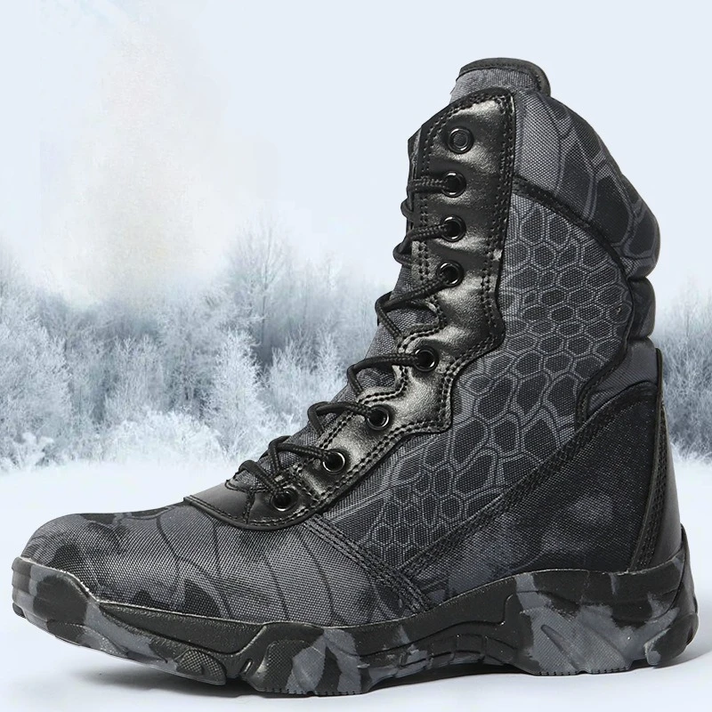 Tactical Thickened Wear-resistant High-top Camouflage Combat Cold-weather Tactical Boots