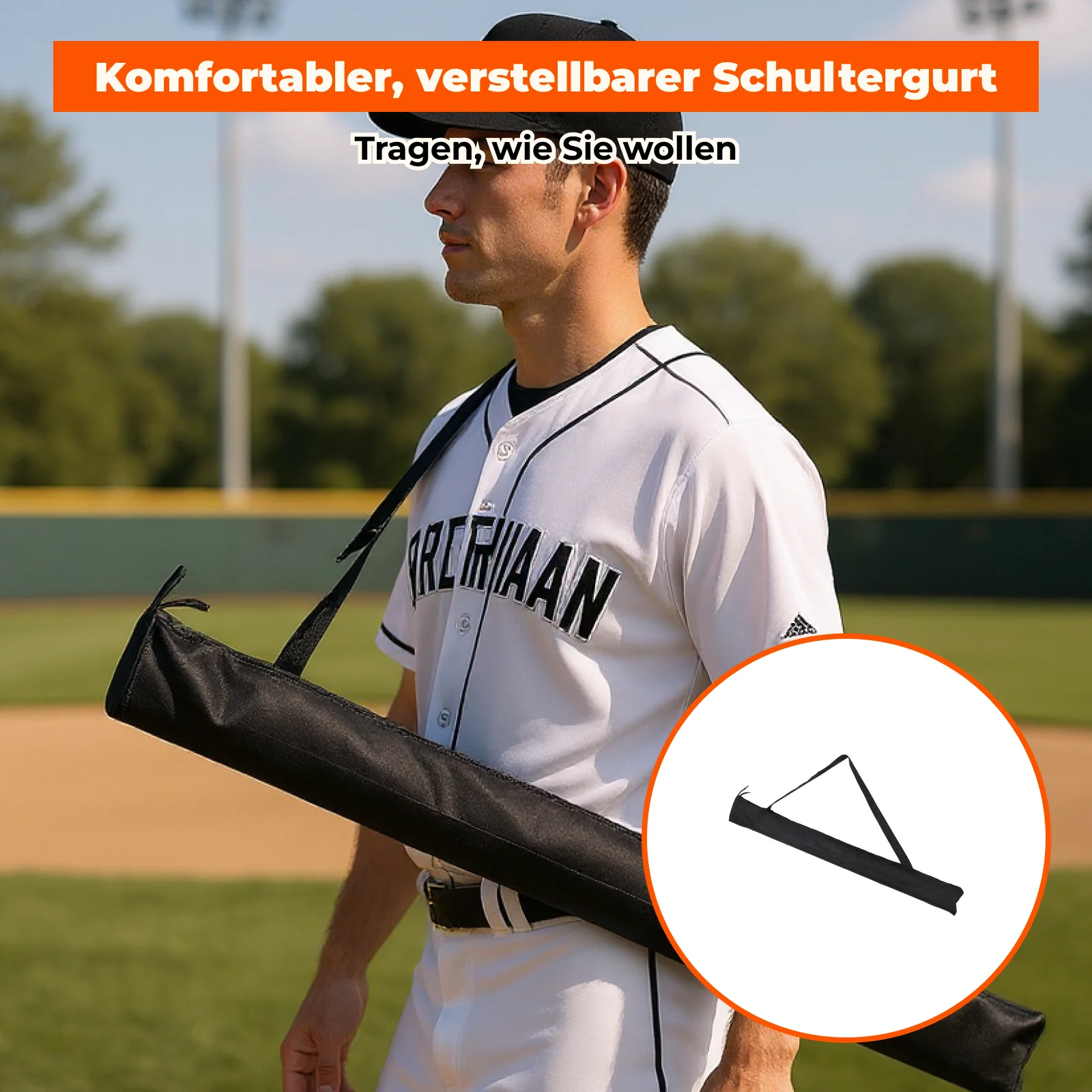 Baseball Bat Sleeve Oxford Cloth Wear Resistant Snooker Cue Backpack Billiard