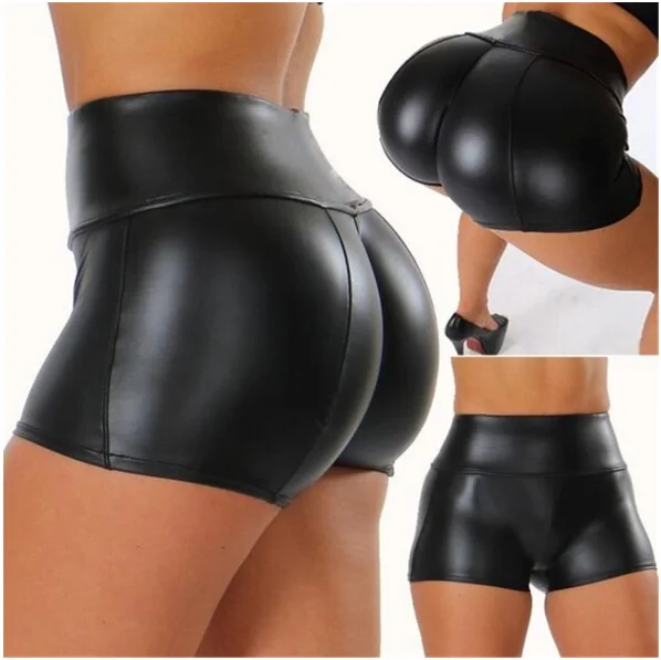 

Pu secretary clothes sexy sexy stretch nightclub style sexy imitation leather shorts