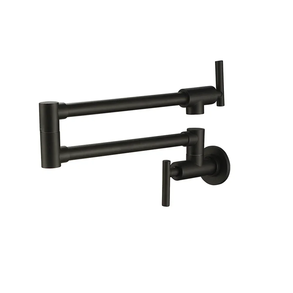 005 Kitchen Faucet Pot Filler Rose Gold Plating Wall Mounted Brass Luxury Single Handle Single Hole Graphic Design Modern Apartm