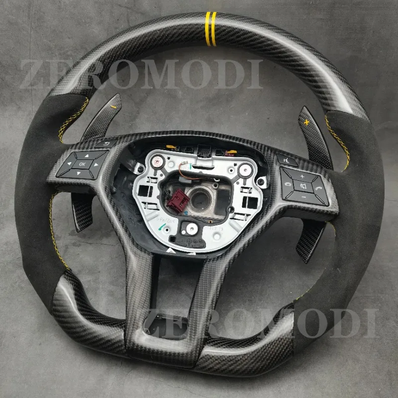 Carbon Fiber Alcanrata Steering Wheel For Mercedes Benz E C CLS W218 W212 W204 W207 Class