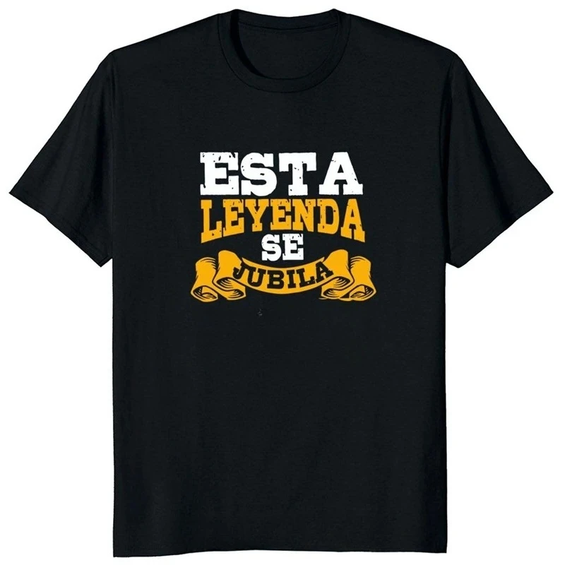 A Retro-style T-shirt for Retired Women Printed with Spanish Text Perfect As A Gift for A Retired Father 2026 Summer Streetwear