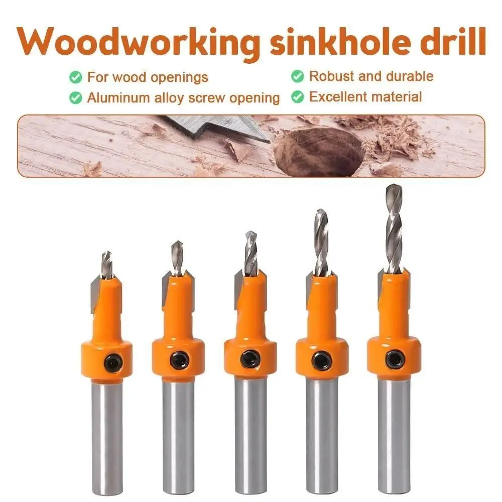 High Quality 8/10MM Wood Drilling HSS Professional Counter Sink Drill Bit Woodworking Tools Hole Punch Screw Drill