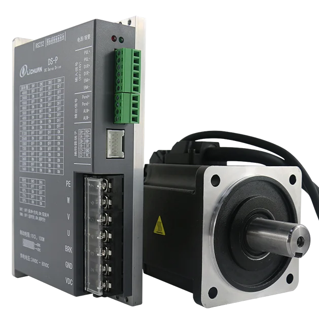 DC Servo 750W DC48V-80V 19A 3000rpm 2500 Line Incremental DC Servo Motor with Driver 8OM02430DC+DS-P750W for Cnc Machine