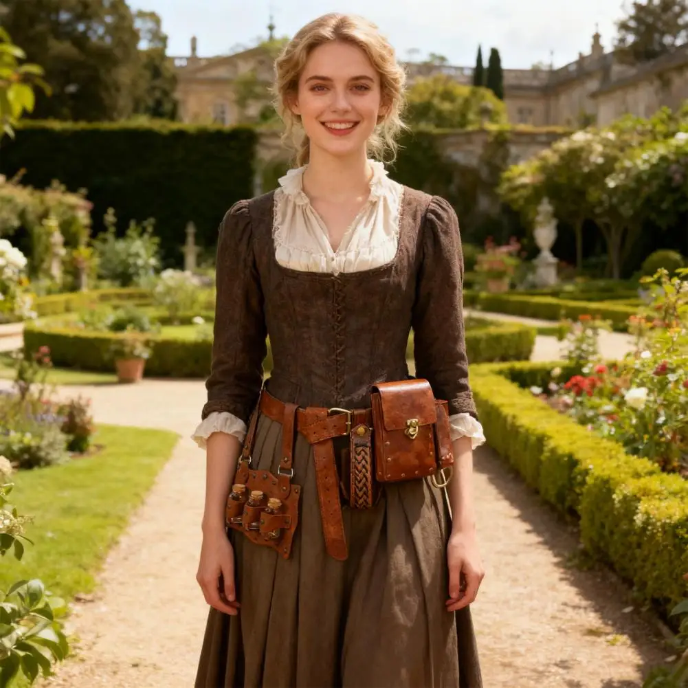 

Поясная сумка в стиле Ренессанс, поясная сумка из искусственной кожи, поясная сумка в стиле Ренессанс, кошелек из искусственной кожи, регулируемый для фестиваля