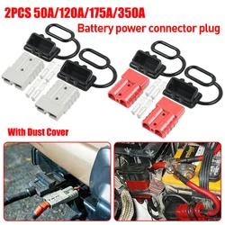 2PCS For Anderson 50A 120A 175A 350A 600V Plug Cable Terminal Battery Power Connector Kit Quick Plug Battery Charging Connector