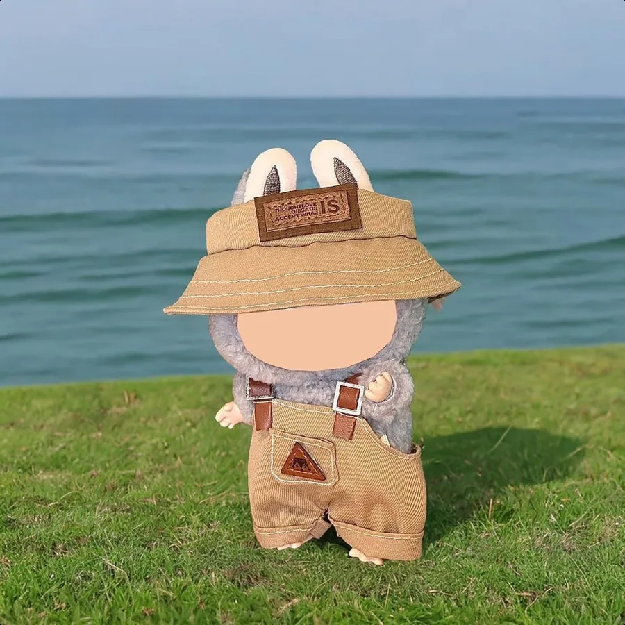 Kawaii 17cm Doll Clothing Set No Doll 68 Inch Doll Handmade Knitted Fashion Hat and Strap Set Clothing Accories for Cute 17cm B