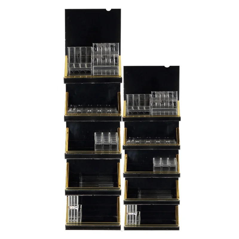 Customized Acrylic Cosmetic Makeup Organizer Dust Water Proof Cosmetics Storage Display Case with Drawers