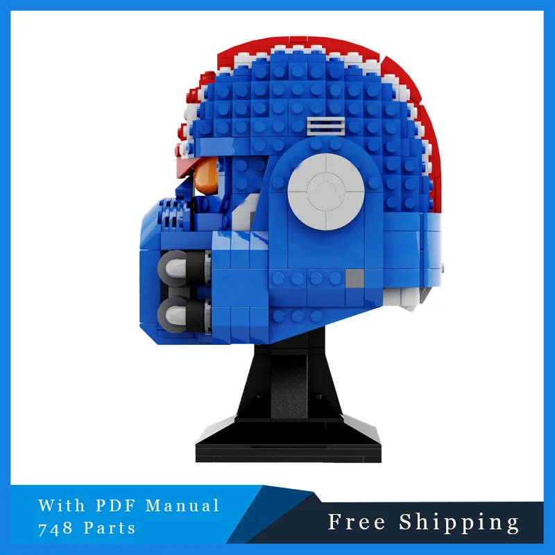 Serie spaziale MOC 748 pezzi Star Battle Movie Casco da combattimento Educativo per bambini Assemblaggio fai-da-te Modello modulare Set Regalo di compleanno