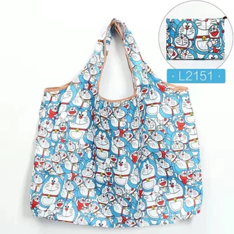 Doraemon Opvouwbare Boodschappentas Nylon Vouwen Eco Bag Boy Girl Handtas Tote Tas Mode Opbergtas Schoudertas