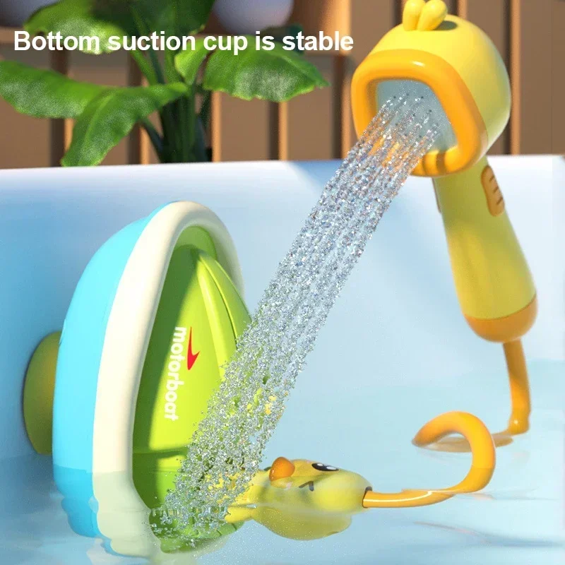 Cute Duck Electric Water Spray Bathroom Bathing Kid Bath Toys Kids Bath And Shower Bathtubs Interactive Boy girl Gifts