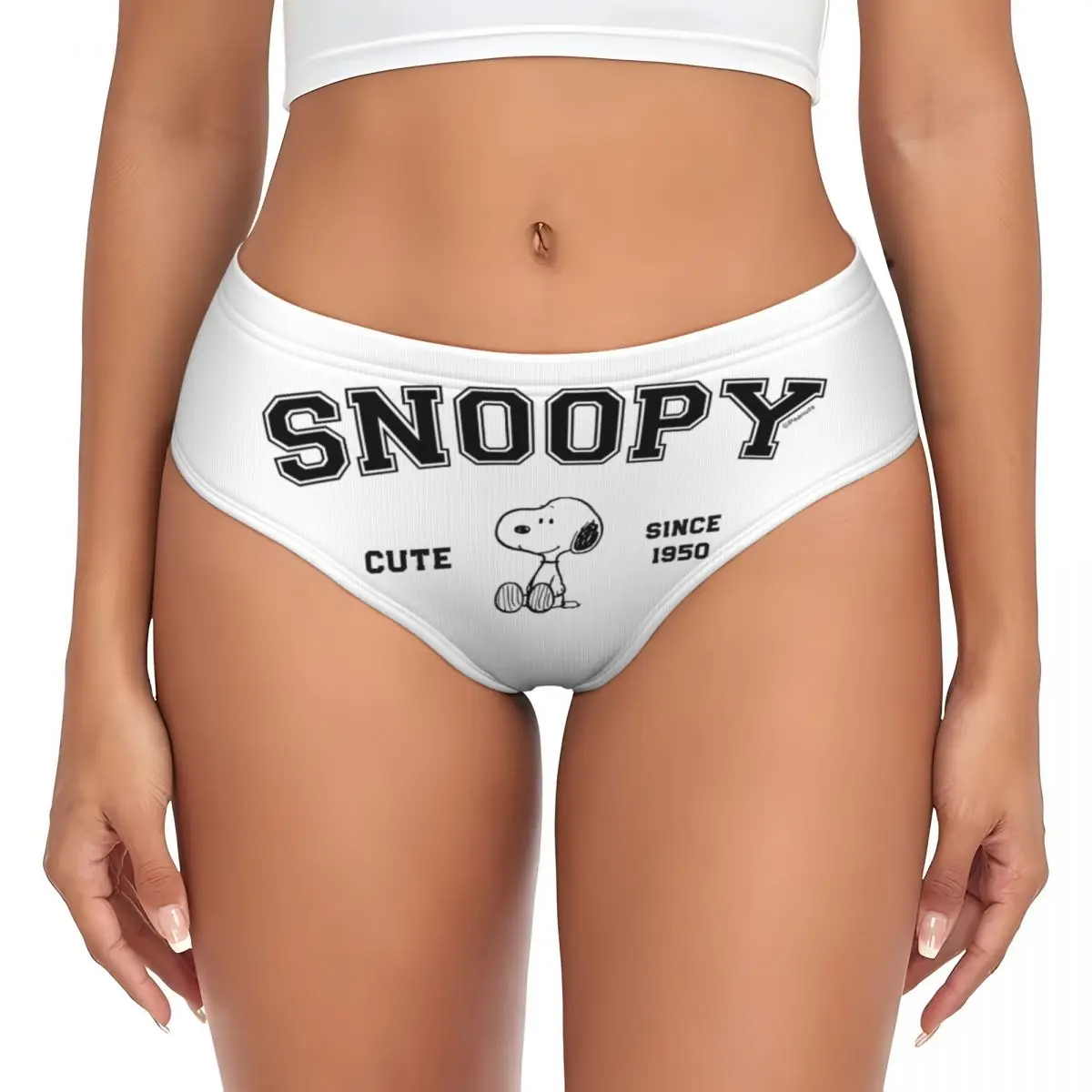 Women's Cute Underwear Brief Comic Peanuts Vintage Snoopy Accessories Cozy Cute Cartoon Dog Ladies Panties Briefs