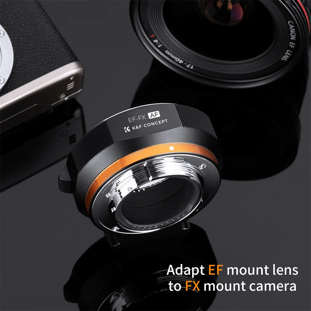 K&F Concept Auto Focus Lens Mount Adapter EF/EF-S to FX Electronic Lens Adapter for Canon EF EF-S Mount Lens to Fuji FX Cameras