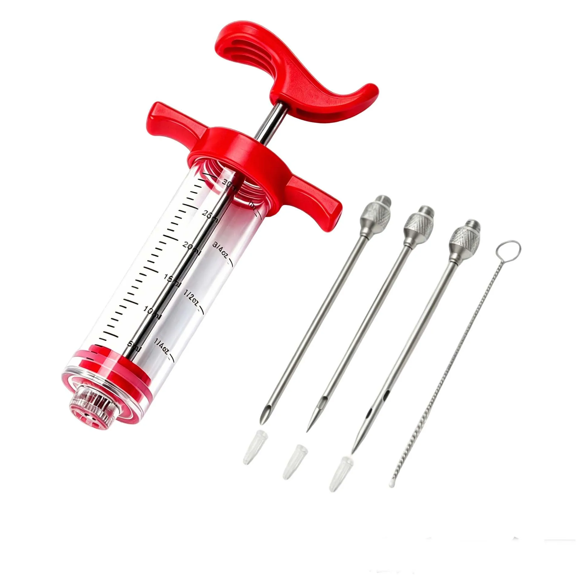 Meat Injector Syringe With 3 Marinade Injector Needles for BBQ Grill Turkey Injector Kit Marinade Flavor Injector