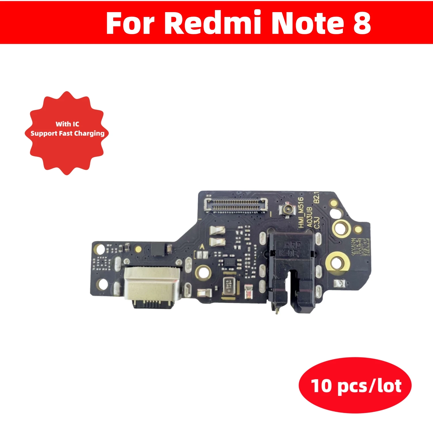 

10 Pcs/Lot USB Charger For Redmi Note 8 Dock Connector Board Charging Port Flex Cable Replacement Parts