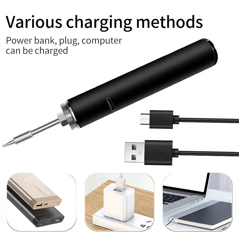 Беспроводной паяльник LUXIANZI 15 Вт, USB-паяльник, быстрое плавление, Оловянная перезаряжаемая батарея, Сварочная электрическая паяльная ручка,