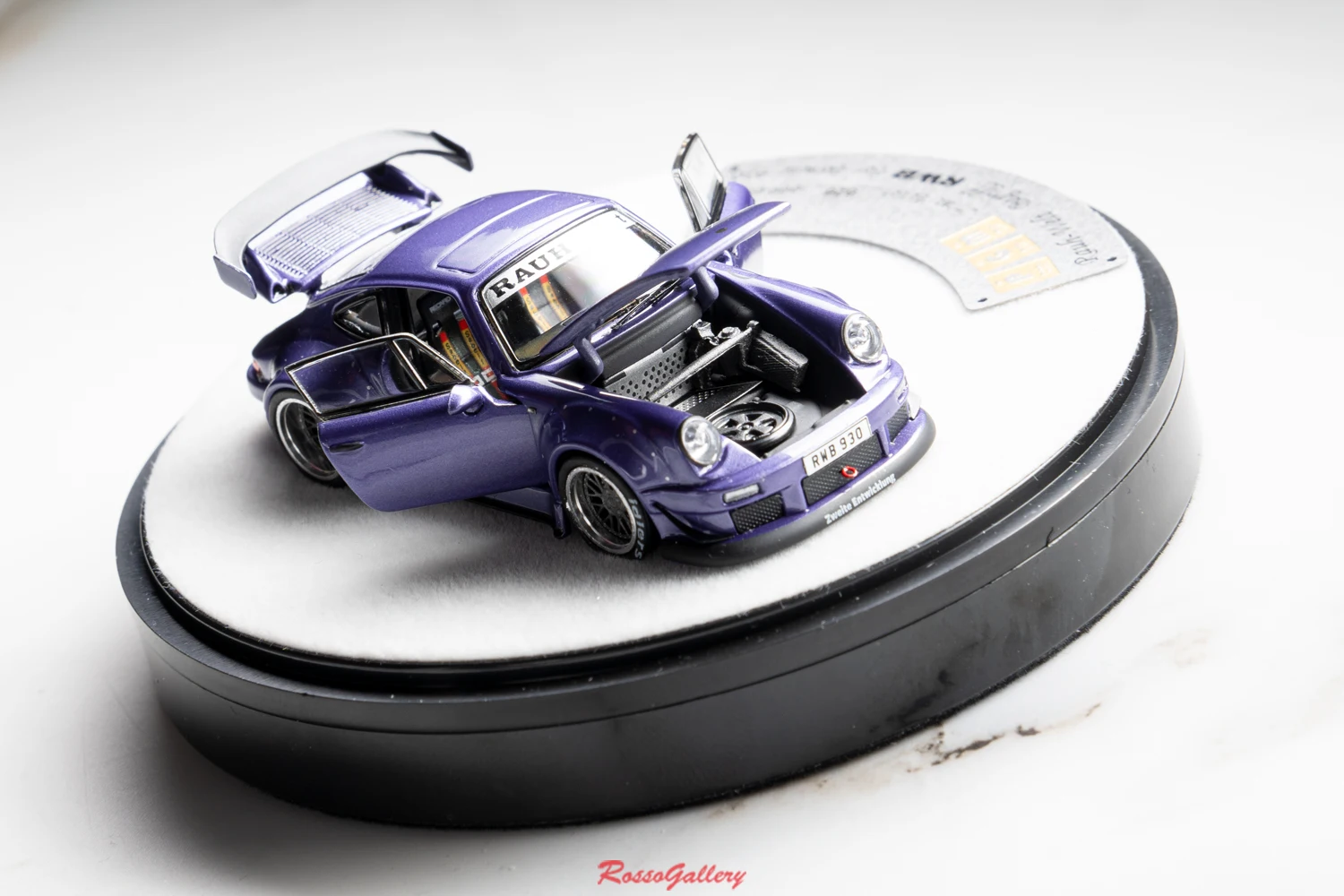 PGM 1:64 RWB 930 Violet Deluxe Edition Simulation Limited Edition All Open Alloy Metal Static Car Model Toy Gift