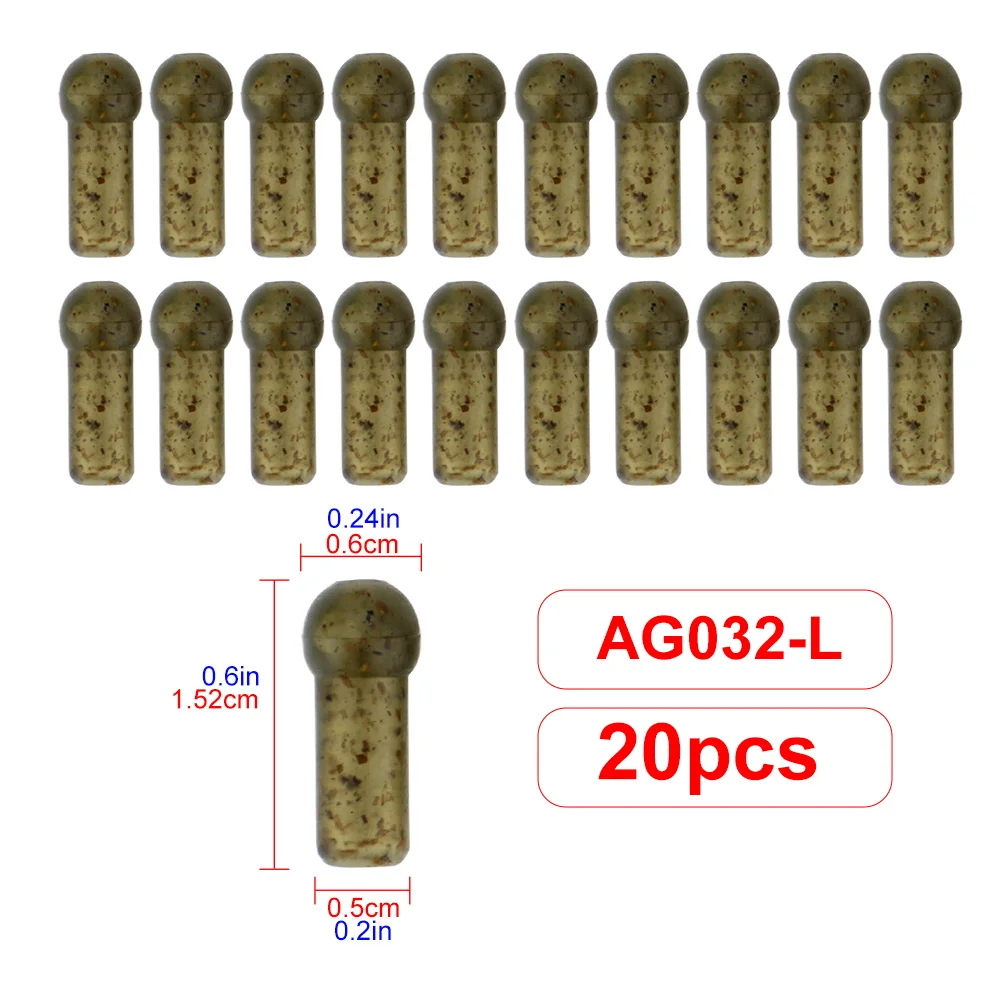 Hirisi 20 stks Karpervissen Terminal Visgerei Staart Rubberen Mouwen Vissen Lood Clips AG032 Karpervissen Accessoires