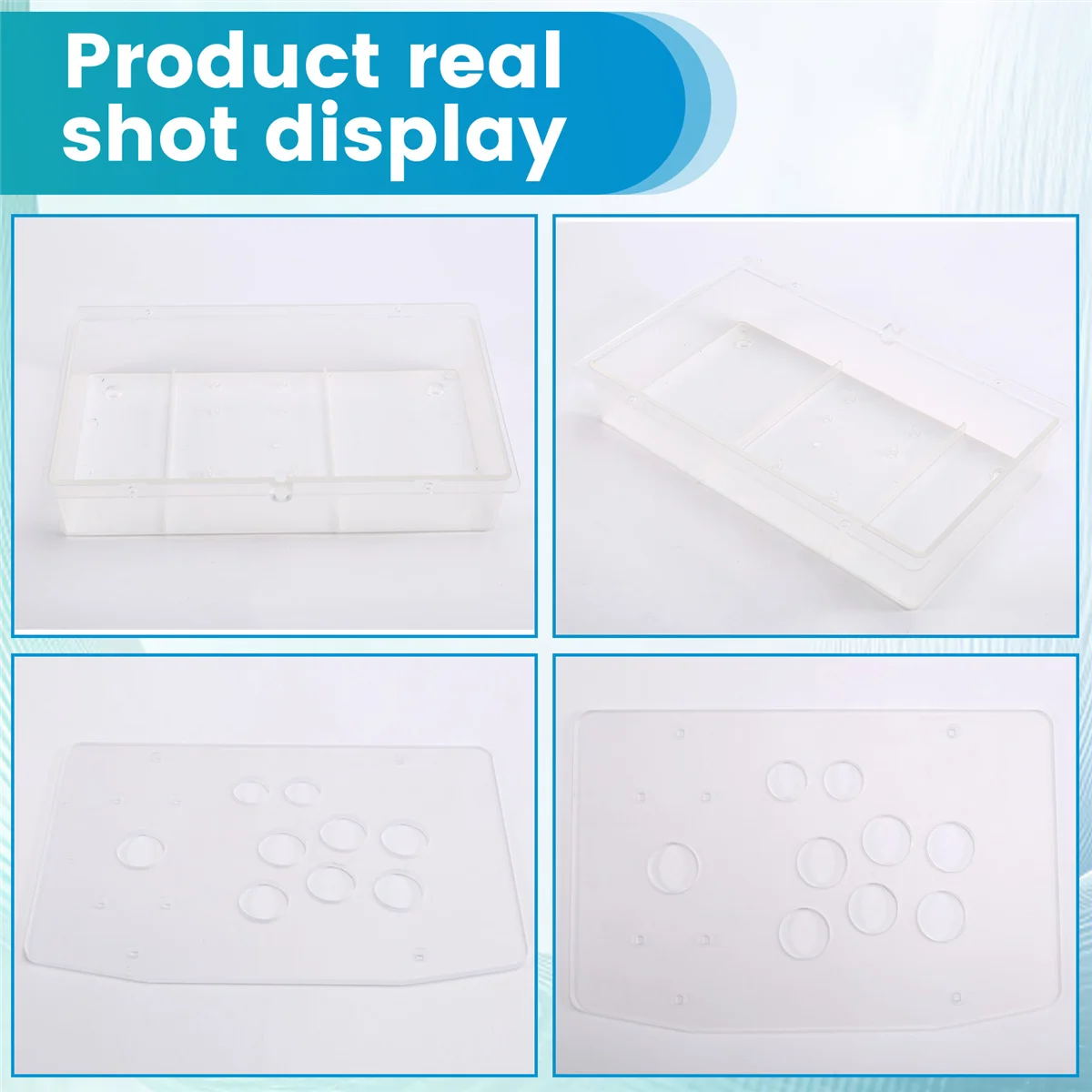 RIRI DIY Arcade Joystick caja de Panel acrílico para máquina de juego de salón recreativo DIY se puede instalar botón de Joystick para videojuegos Retro