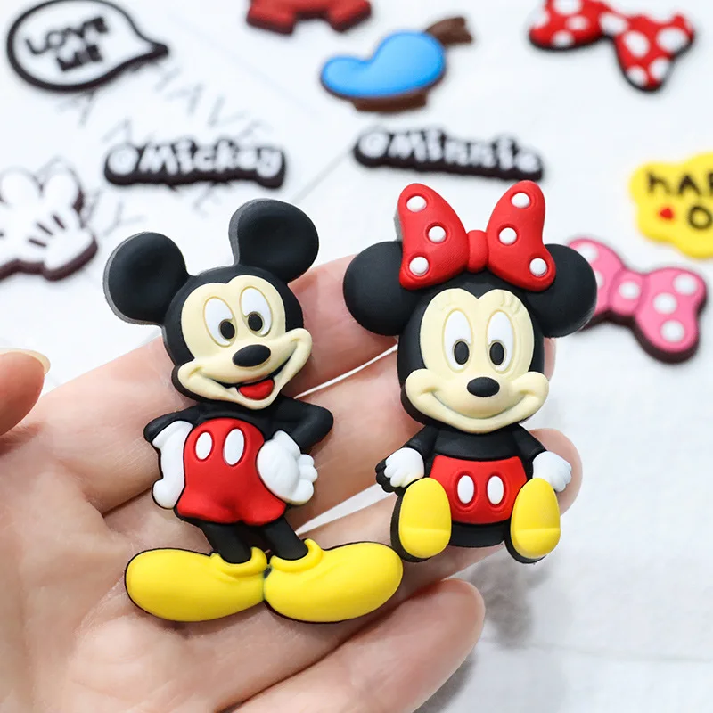

Disney Large three-dimensional Mickey Minnie Diy Mobile phone case patch PVC cartoon storage box decoration accessories Kawaii