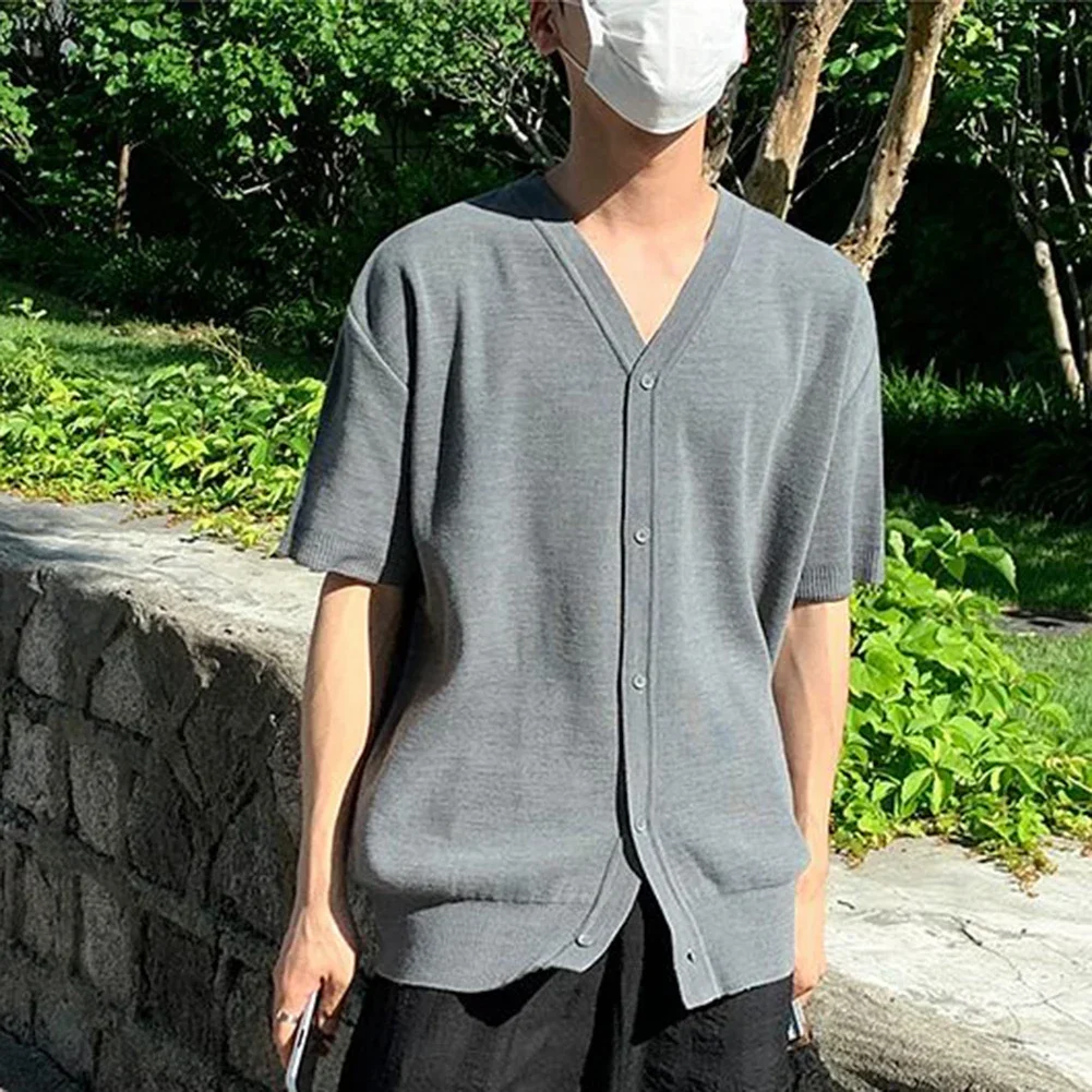 

Polyester Shirt Loose Casual Cardigan Holiday Style Regular Length Slight Stretch Solid Pattern Summer Wear Casual Style
