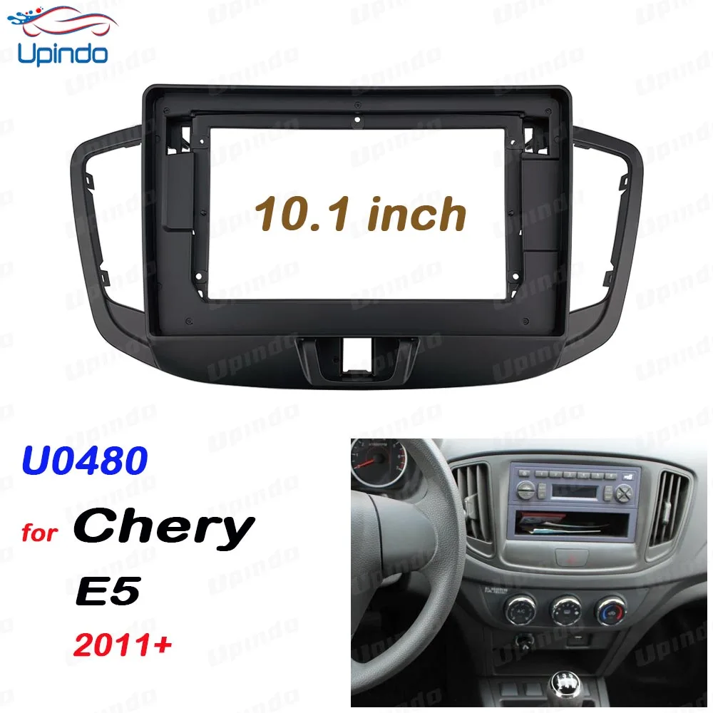 

Car Accessories: 10.1 Inch 2 Din Fascia Panel Frame w/ Radio DVD GPS MP5 for Chery E5 2011+ Dashboard Mount Kit