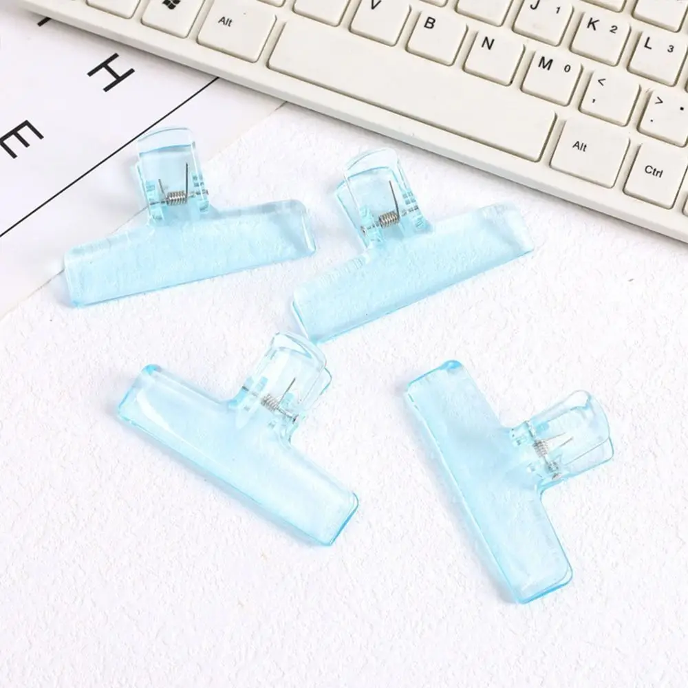 Transparent Korean Dovetail Clamp Office School Test Paper Bookmark Binder Paperclips Memo Clip Page Holder Fixing Clips