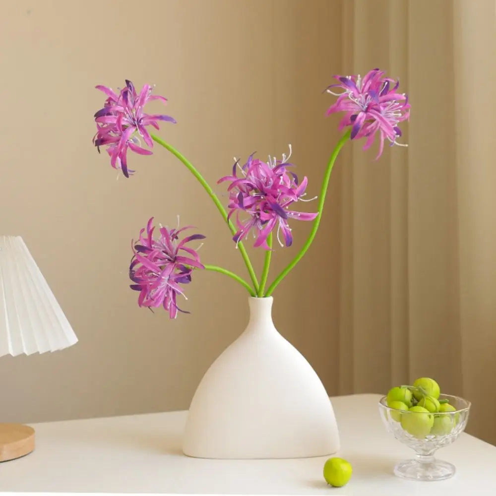 

2 Heads Artificial Silk Flower Branch Real Touch Handmade Simulation Lycoris Flower Realistic Fake Flowers Wedding Scene Layout