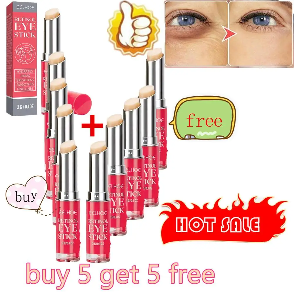 

10pcs Anti-Wrinkle Eye Cream Retinol Stick Get Rid Of Puffy Dark Circles Lift Eye Area Whitening Moisturizing Health Repairing