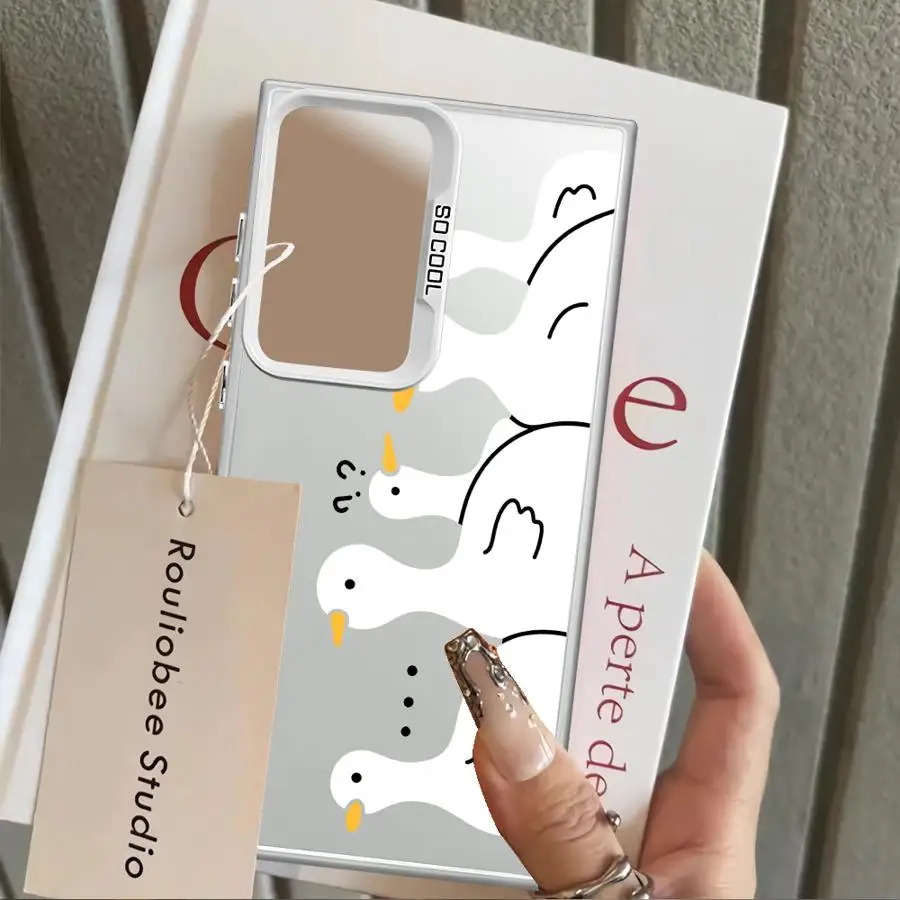 Phone Cover Case for Samsung Galaxy S25 S20 Plus S24 FE S25Edge Note 20 Ultra S23 S23 Ultra S21 S22 Cute Duck 