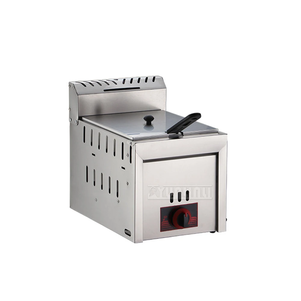 

6L Commercial Deep Fryer Stainless Steel Countertop Single Fryer Chicken French Fries Euipment Freidora De Aceite Electrica