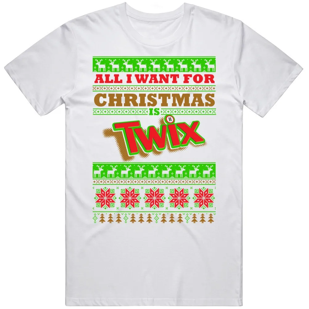 Todo lo que quiero para Navidad es la camiseta de barra de dulces de chocolate Twix