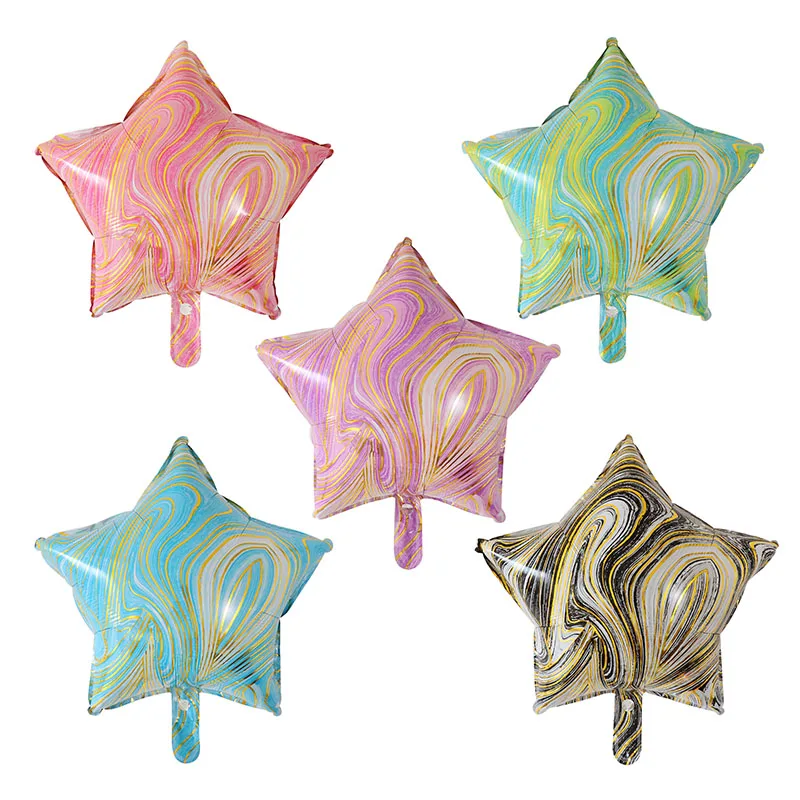 10pcs 18inch Gold Silver Foil Helium Star Balloon Wedding Decoration Baby Shower Kids Birthday Party Pure Air Globos Supplies