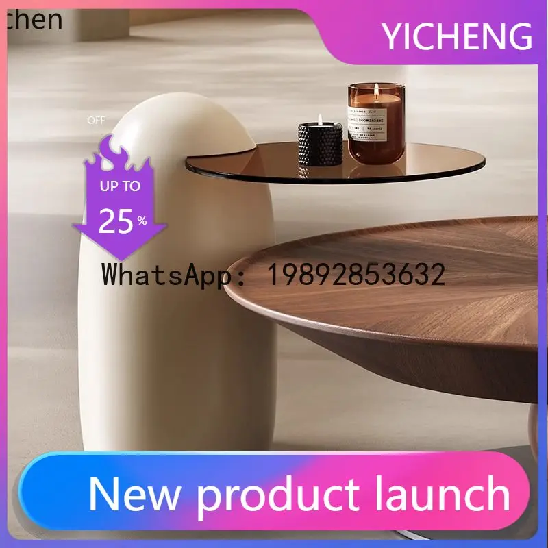 

A1 Round Coffee Table Modern Combination Simple Living Room Small Apartment Home Use