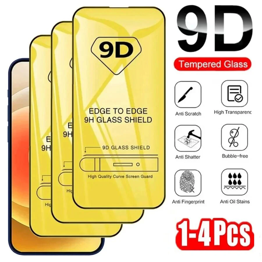 9D Screen Protector For Xiaomi Redmi Note 12 11 13 10 Pro 13C 10C 10S 9A 12C Mi 11T Pro 11 12 Lite Poco X3 X5 Pro Tempered Glass