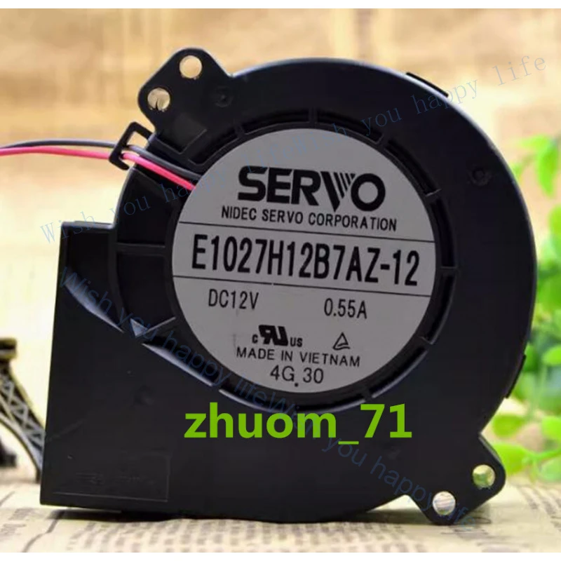 

Вентилятор охлаждения V+ для сервопривода E1027H12B7AZ-12, DC12V 0.55A, 9727, 9.7см, 2-контактный, турбинный